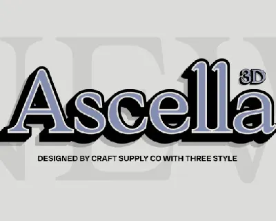 Ascella 3D font