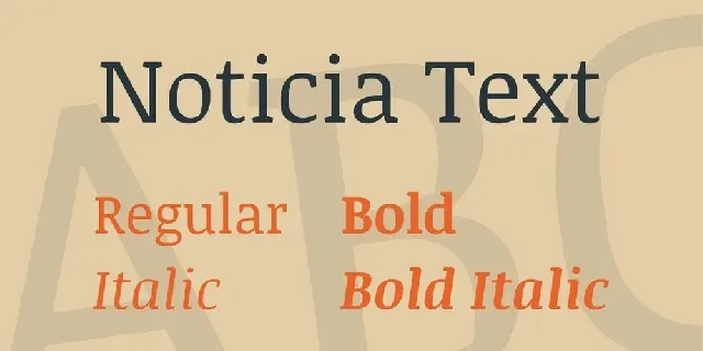 Noticia Text font