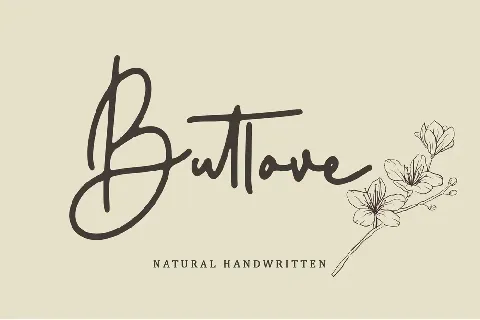 Butlove Personal Use font