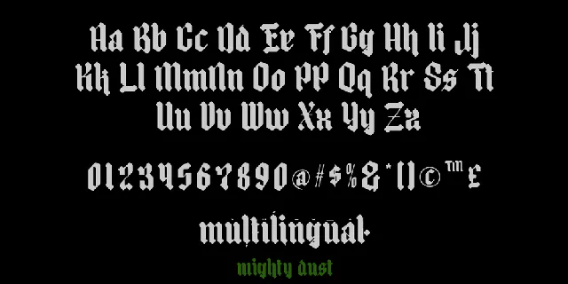 mighty dust DEMO font