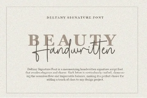 Deltany Signature font