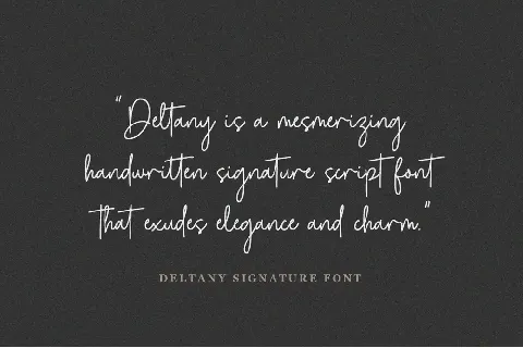 Deltany Signature font