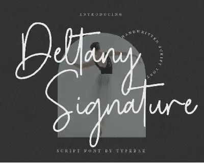 Deltany Signature font