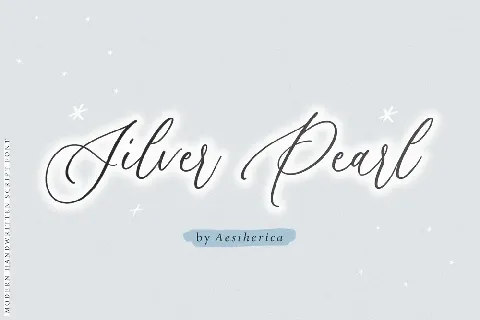 Silver Pearl font