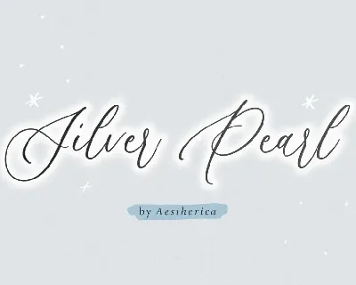 Silver Pearl font