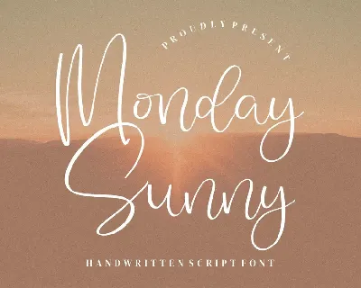 Monday Sunny font