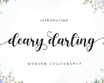 Deary Darling Calligraphy font