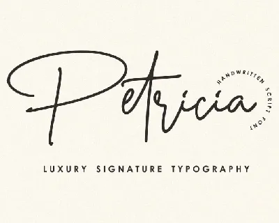 Petricia Signature font