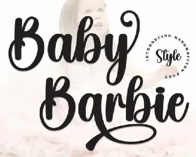 Baby Barbie Script font