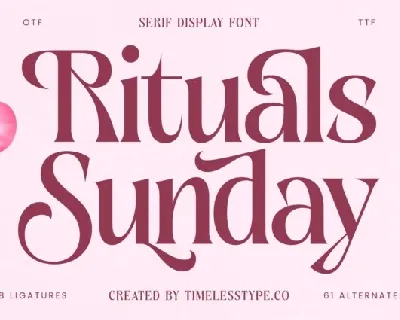 Rituals Sunday font