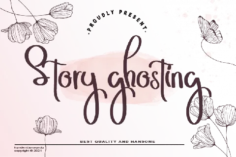 Story Ghosting font