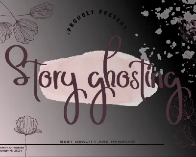 Story Ghosting font
