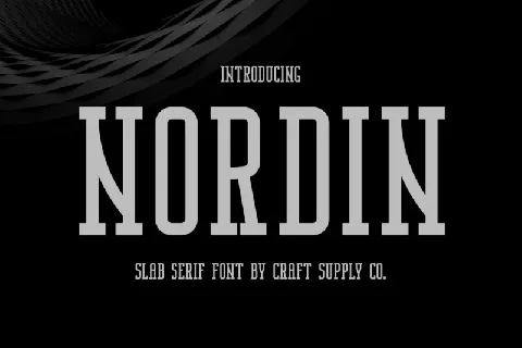 Nordin Slab font