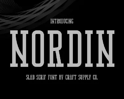 Nordin Slab font