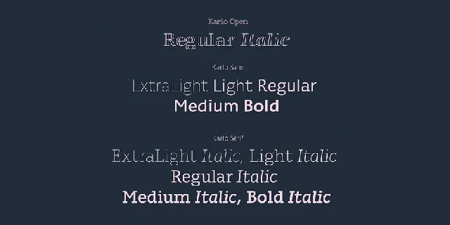 Karlo Family font