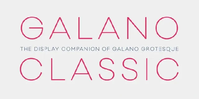Galano Classic Family font