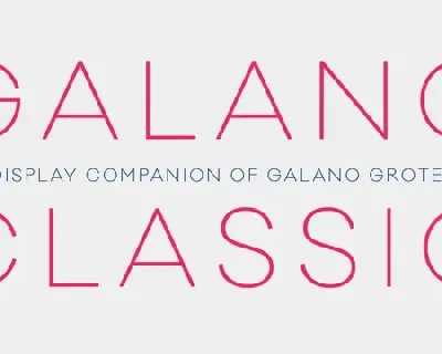 Galano Classic Family font