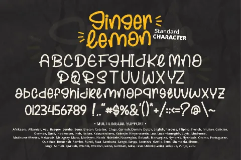 Ginger Lemon font