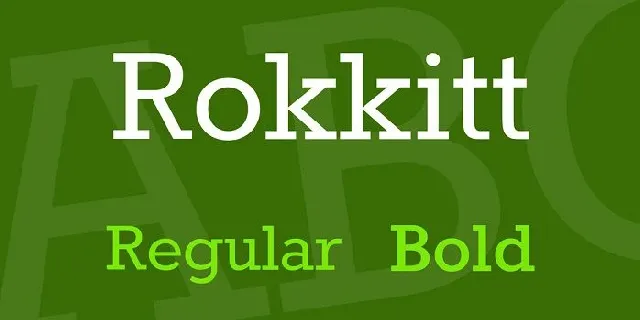 Rokkitt Slab Serif Family font