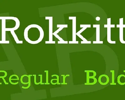 Rokkitt Slab Serif Family font