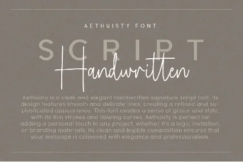 Aethuisty font