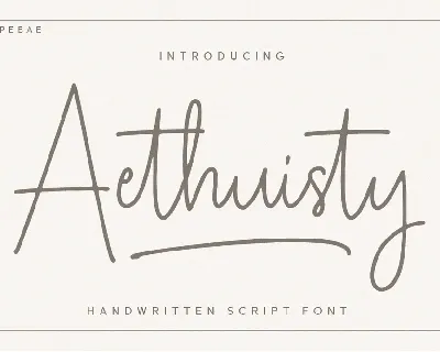 Aethuisty font