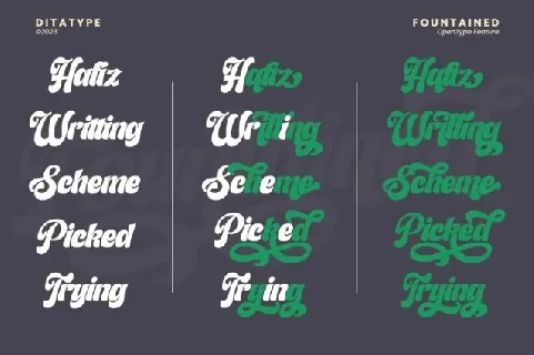 Fountained font