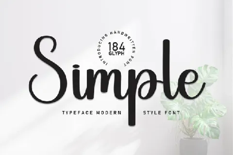 Simple Script font