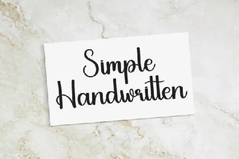 Simple Script font