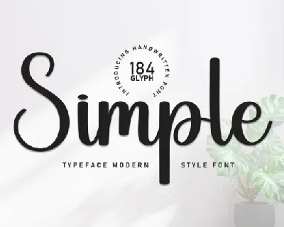 Simple Script font