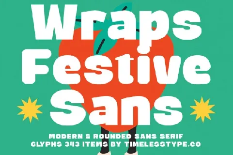 Wraps Festive font