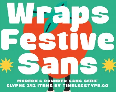 Wraps Festive font