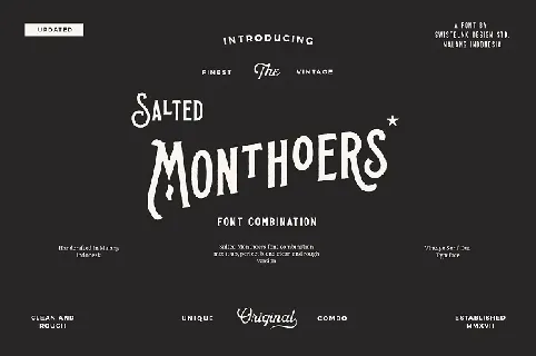 Salted Monthoers Typeface font