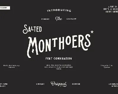 Salted Monthoers Typeface font