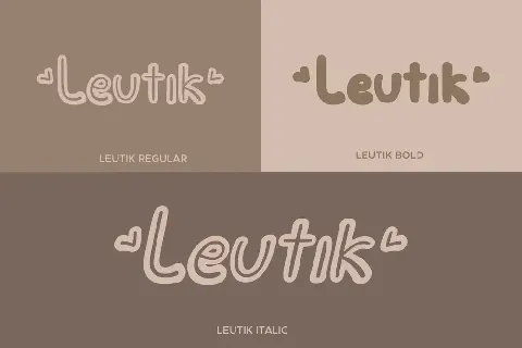 Leutik Demo font