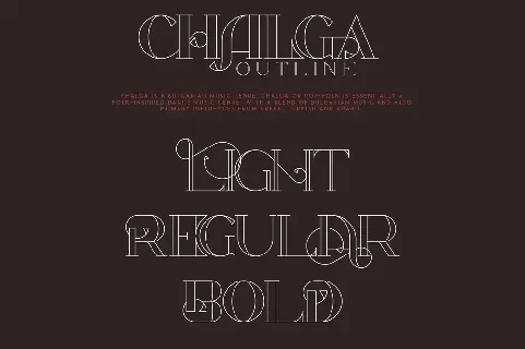 Chalga Outline Demo font