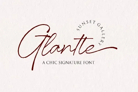 Glantte font