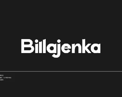 Billajenka Typeface font