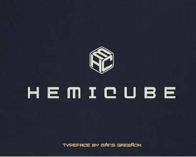 Hemicube font