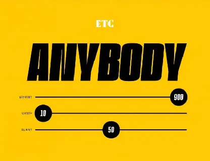 ETC Anybody Family font