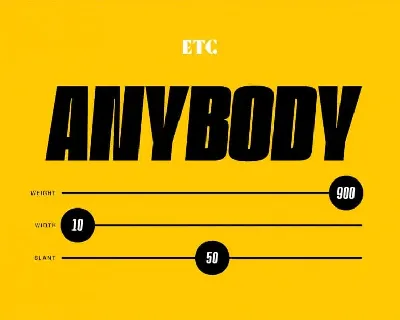 ETC Anybody Family font