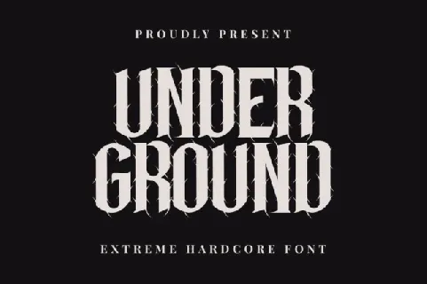 Under Ground Display font