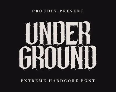 Under Ground Display font