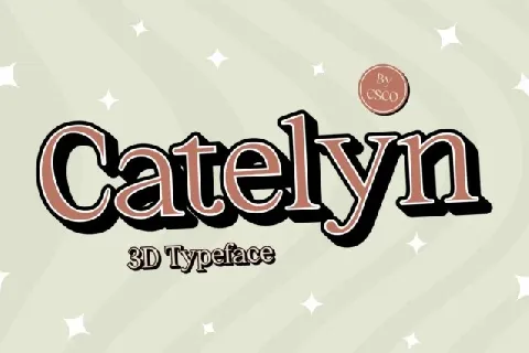 Catelyn 3D font