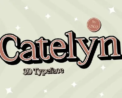 Catelyn 3D font