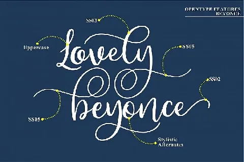 Beyonce Calligraphy font