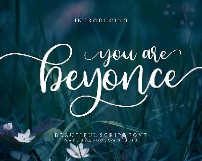 Beyonce Calligraphy font