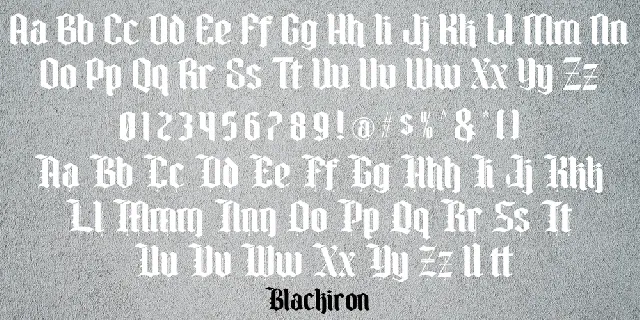 Blackiron Demo font