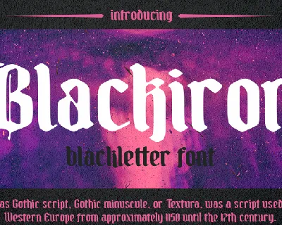 Blackiron Demo font