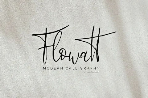 Flowatt Script font